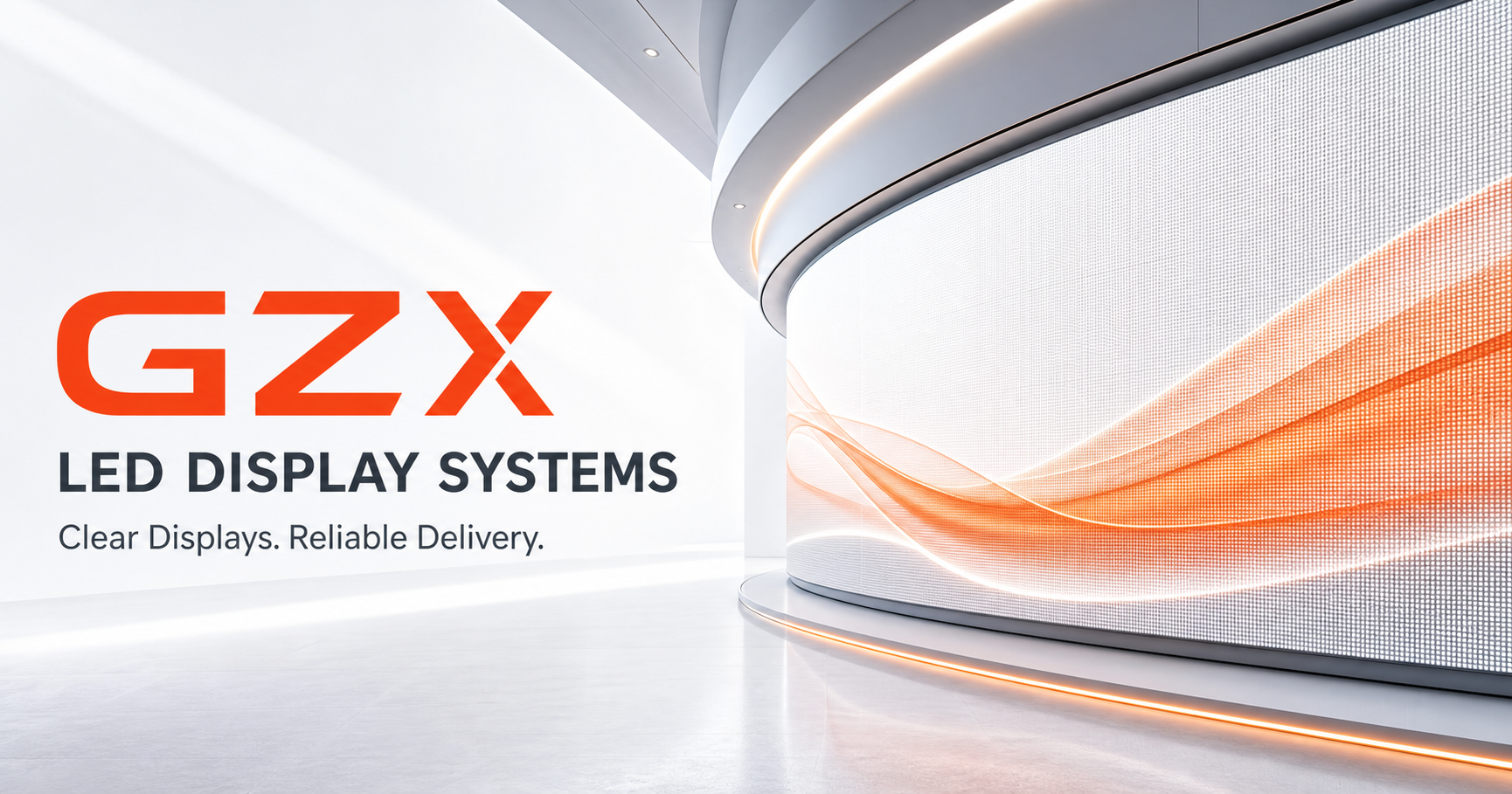 GZX LED Display Systems curved LED display hero image