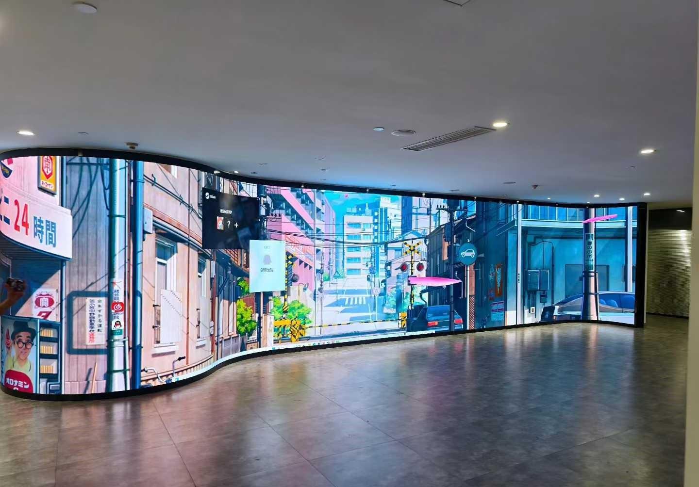 Large creative curved LED display