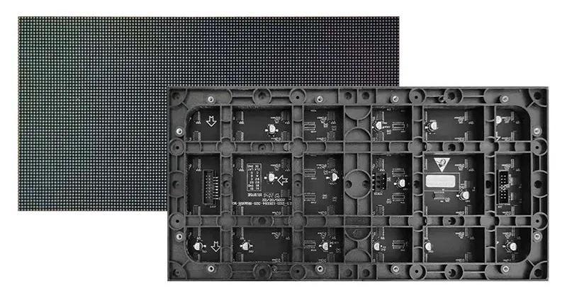 Front and rear structure of an LED module