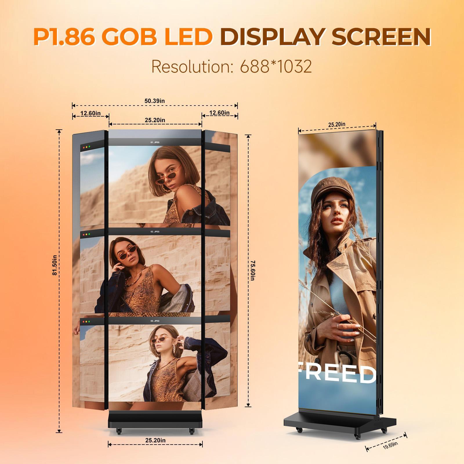 GOB protected LED poster surface