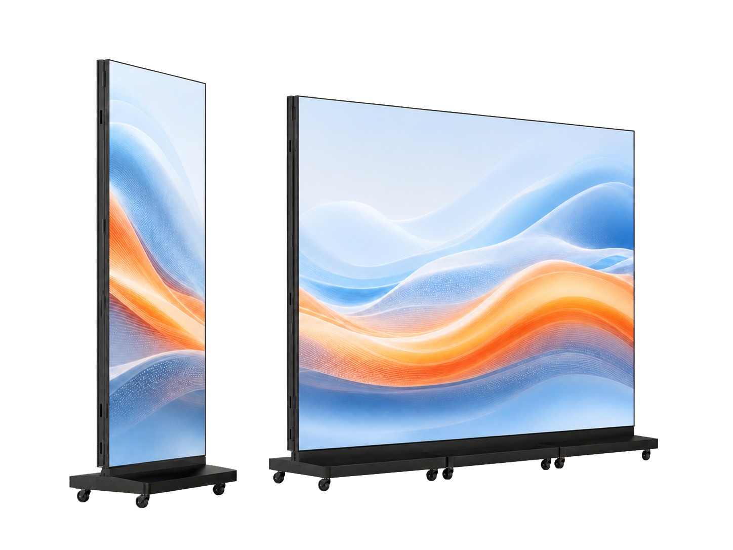 Single and seamless multi-screen foldable poster display configurations