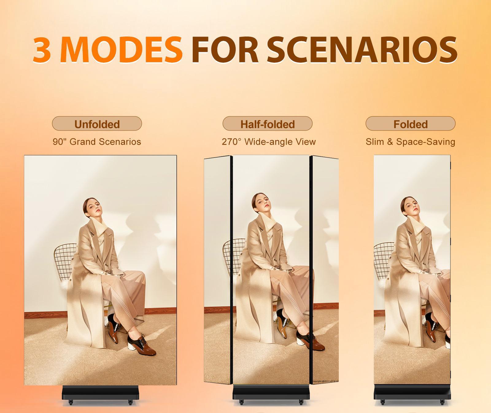 Three LED poster displays used together