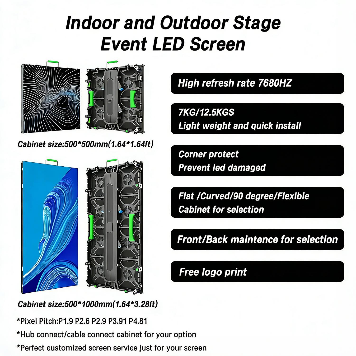 Indoor and outdoor stage rental LED display series